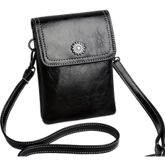 Temu Vintage Inspired Mini Crossbody Bag - Black