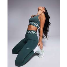 Nike Pro Plunge Medium Support Sports Bra - Green