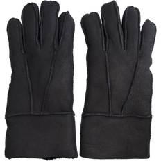 Kleding Infinity Leather Sheepskin Suede Gloves with Roll Up - Jet Black