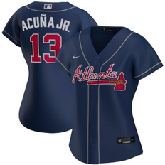 Atlanta Braves Game Jerseys Women's Nike Ronald Acuna Jr. Navy Atlanta Braves Alternate Replica Player Jersey