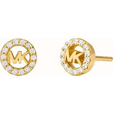 Michael Kors Logo Stud Earrings - Gold/Transparent