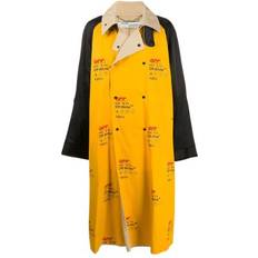 Men - White Coats Off-White Industrial Oversized Trench Coat - Yellow