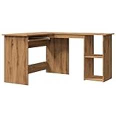 vidaXL Corner Artisan Oak 120 x 140 x 75 cm Writing Desk