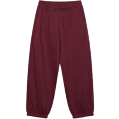 Stradivarius Oversize Plush Joggers - Burgundy