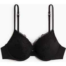 H&M Bras H&M Microfiber Lace Push-Up Bra - Black