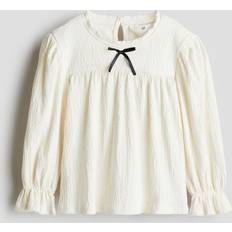 H&M Blouses H&M Picot-Trimmed Blouse - White