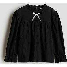 H&M Blouses H&M Picot-Trimmed Blouse - Black