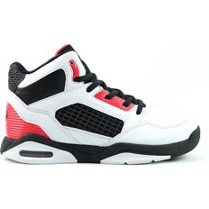 Syntetisk Basketballsko Børnesko Shaq Junior Bankshot Basketball Trainers - White/Black/Red