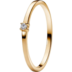 Pandora Gold Rings Pandora Era Lab Grown Single Stone Ring - Gold/Diamond