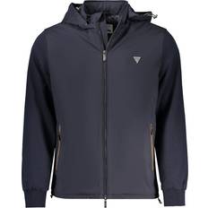 Guess Men Jackets Guess Men's Windbreaker Jacket with Hood - Blue