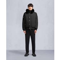 Real Fur Jackets Moose Knuckles Denali Nylon Bomber Jacket - Black