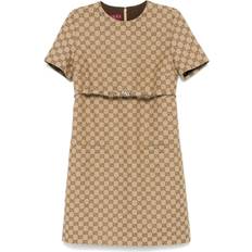 Gucci Dresses Gucci GG Supreme Mini Dress - Beige/Brown