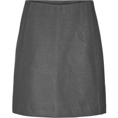 Vero Moda Fortuneallison High Waist Long Skirt - Grau/Medium Grey Melange