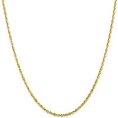 10k Yellow Gold 2.25mm Extra-Light Diamond-Cut Rope Chain Necklace