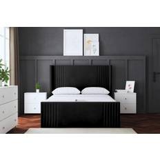 Single Beds - Wood Bed Frames DS Living Elara Winged Small Single 80x210cm