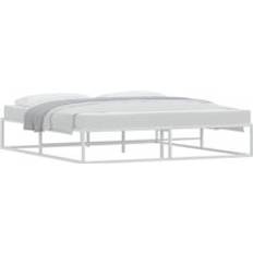 vidaXL uden Madras 180x200 cm Metal Hvid Sengeramme