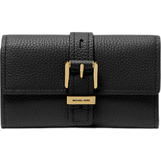 Michael Kors Nolita Medium Pebbled Leather Tri Fold Wallet - Black