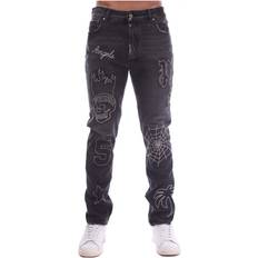 Palm Angels Men Jeans Palm Angels B Spider Classic Jeans - Black/Silver