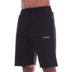 Off-White Shorts Off-White Wave Outline Diagonal Sweat Shorts - Black/