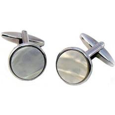 Cufflinks on sale Sophos Mens Round Cufflinks - Silver/White