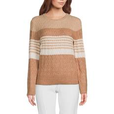 Tommy Hilfiger Women Sweaters Tommy Hilfiger Leila Colorblocked Cable Knit Sweater - Taffy Pink