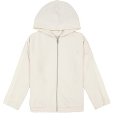 Calvin Klein Girls Tops Calvin Klein Big Girls Zip Hoodie - Antique White