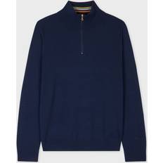 Paul Smith Merino Wool Half-Zip Sweater - Blue