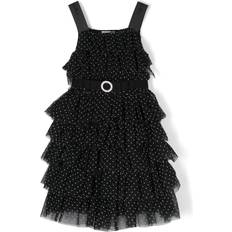 Twinset Polka Dot Tiered Dress - Black