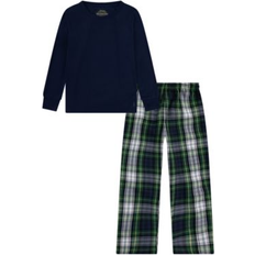 Other Sets Big Boys Long Sleeve Tee and Woven Pants Set - White Gordon Plaid