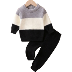 18-24M Other Sets Shein Baby Boy Colorblock Sweater & Knit Pants