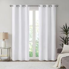 Simplie Fun Basketweave Room Darkening Curtain Panel Pair 2 Pcs