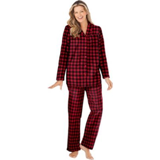 Red Pajamas Dreams & Co Classic Flannel Pajama Set Red Buffalo