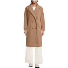 Coats Lands' End Teddy Collared Coat - Honey Beige