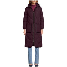 Coats Lands' End FeatherFree Insulated Diamond Quilted Maxi Coat - Midnight Plum