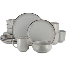 Elama Leo Stoneware Dinnerware of Dinner Set 16