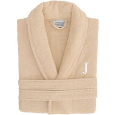 Beige - Men Sleepwear Bookman Font Turkish Cotton Bathrobe - Beige