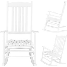 SlickBlue Square Wooden Rocking Chair