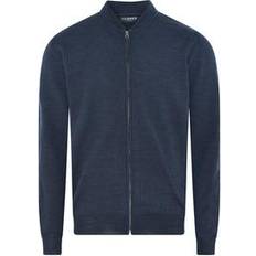 Milan Cardigan Bomber - Navy Melange