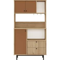 Röda Sideboards Donae Highboard Förvaringsskåp Röd Brun Sideboard