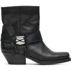 Isabel Marant Kängor & Boots Isabel Marant Gaucho Cuban Heel Läderstövlar - Svart