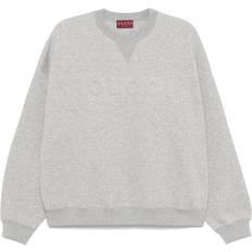Gucci Women Jumpers Gucci Logo Embossed Sweatshirt - Grey