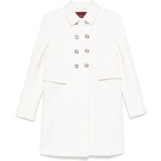 Gucci Women Outerwear Gucci Wool Double Breasted Coat - White