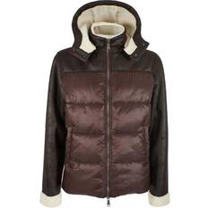 Fåreskind Tøj Yes Zee Quiltet Eco Shearling Hættetrøje - Brun
