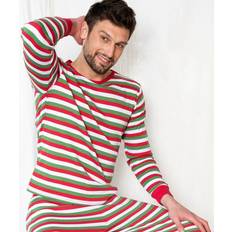 Green - Men Sleepwear Leveret Two Piece Cotton Pajamas - Striped