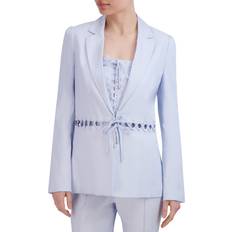 Linen Jackets Bcbgmaxazria Lace Up Blazer - Heather Blue