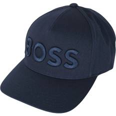 HUGO BOSS Tilbehør HUGO BOSS Bomull Baseball Cap Med Bøyd Visir - Blue