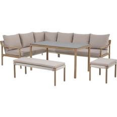 Malay Newmarket Corner Sofa Cream Outdoor Lounge Set