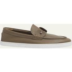 Christian Louboutin Brown Low Shoes Christian Louboutin Chambeliboat Leather Loafers - Brown