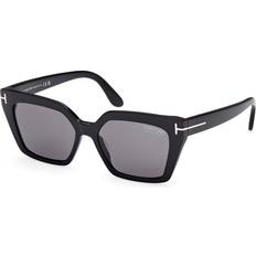 Tom Ford Vuxen Solglasögon Tom Ford FT1030 Winona Polarized Solglasögon Acetat Svart Rök Cat Eye -