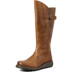 Fly London Boots Fly London Mes 2 Wedge Zip Up Boots - Camel Brown